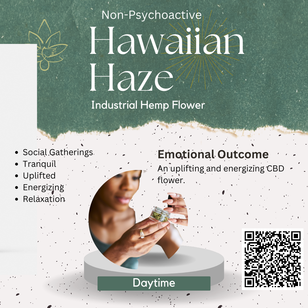 Hawaiian Haze Hemp Strain Flower (Daytime Energizing)